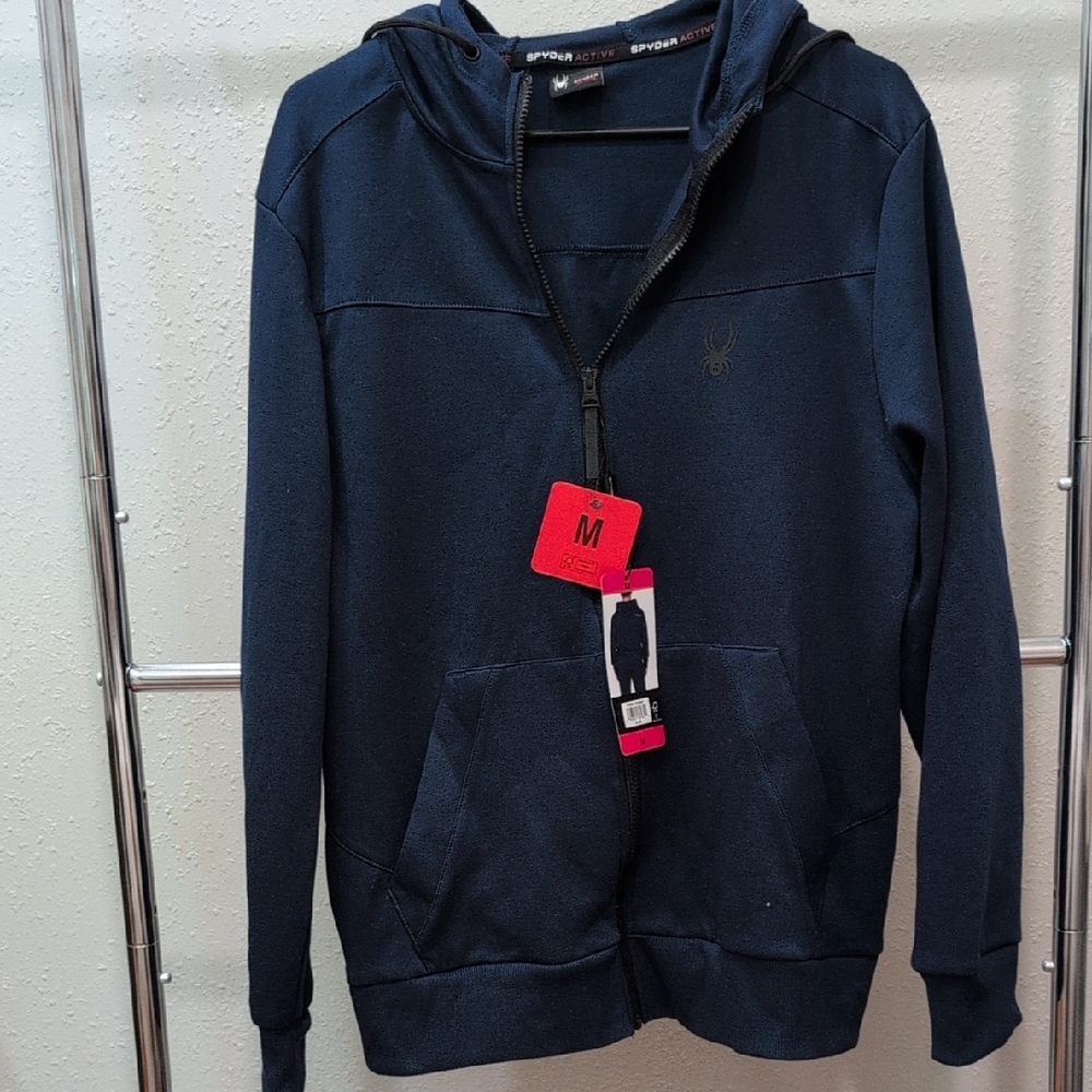 Spyder Men's Navy Zip-Up Hoodie